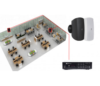 Акустическая система для офиса 2 настенных колонки AUDAC ATEO4